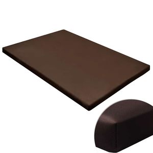 vidaXL Tapis pour chien plat et carr&eacute; marron M