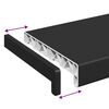 vidaXL Appui de fen&ecirc;tre Noir avec grain de bois 100 x 20 x 4,5 cm PVC