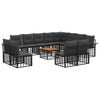 vidaXL Ensemble de canap&eacute;s d'ext&eacute;rieur 13 pcs Noir et Gris fonc&eacute;