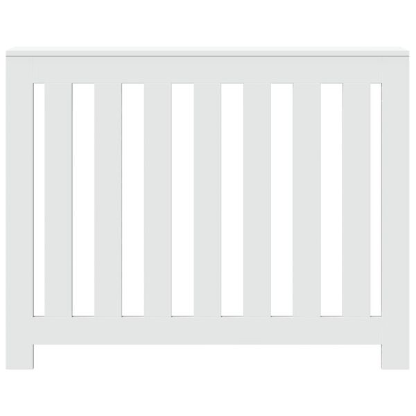 vidaXL Cache-radiateur blanc 104x20x82 cm bois d'ingénierie