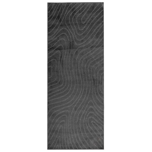 vidaXL Tapis de surface HUARTE Anthracite 150 x 80 cm Polyester