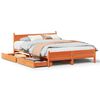 vidaXL Cadre de lit sans matelas cire marron 120x200cm bois pin massif