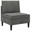 vidaXL Canap&eacute; moyen avec rangement Gris fonc&eacute; Velours