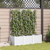 vidaXL Cache-pot de jardin 3 pcs Blanc 120 x 40 x 143 cm Acier