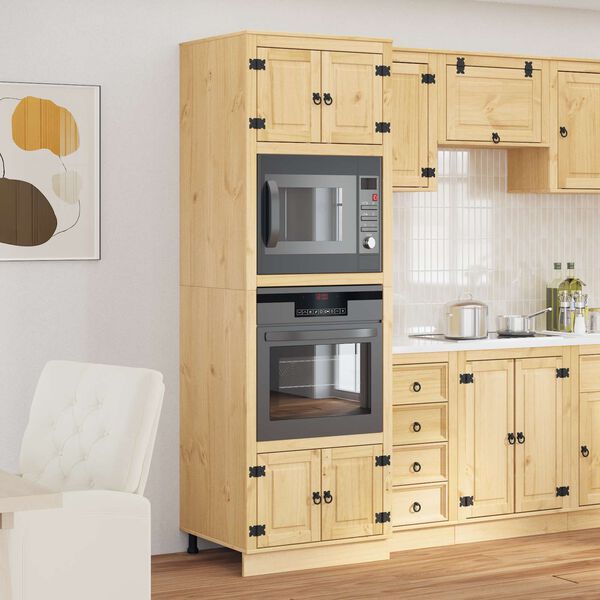 vidaXL Armoire avec &eacute;tag&egrave;re Miel 66 x 58 x 207 cm Pin massif