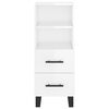 vidaXL Buffet Blanc brillant 34,5x34x90 cm Bois d'ing&eacute;nierie