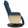 vidaXL Fauteuil inclinable avec repose-pieds bleu tissu