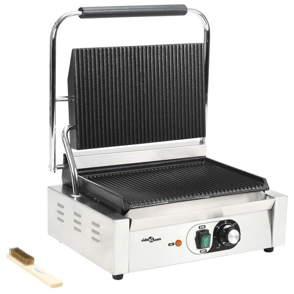 vidaXL Grill rainur&eacute; pour panini 2200 W 43x30,5x20 cm