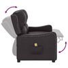 vidaXL Fauteuil de massage inclinable 2places noir brillant similicuir