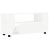 vidaXL Meuble TV blanc 102x34,5x43 cm bois d'ingénierie