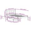 vidaXL Cadre de lit sans matelas 90x200 cm bois de pin massif