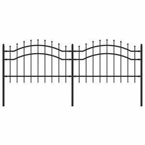 vidaXL Cl&ocirc;ture de jardin Woerden avec pointe de lance noir 240x75 cm