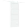 vidaXL Porte coulissante Blanc 83 x 202 cm Bois de pin massif