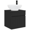 vidaXL Meuble de lavabo mural Noir 49 x 44,5 x 66,5 cm