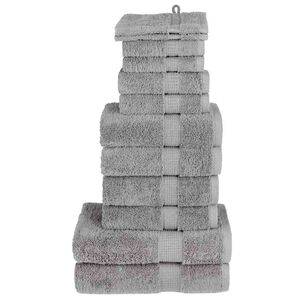 vidaXL Ensemble de serviettes de qualit&eacute; sup&eacute;rieure SOLUND 12 pcs gris