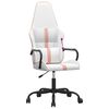 vidaXL Chaise de jeu Blanc et rose Similicuir