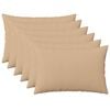 vidaXL Coussin avec oreiller HEERLEN 6 pc Cr&egrave;me Tissu