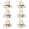 vidaXL Bouchons de poteau 6 pcs Globe final Acier inoxydable 81x81 mm