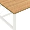 vidaXL Bureau d'ordinateur Blanc/ch&ecirc;ne clair 105x55x72 cm MDF et m&eacute;tal