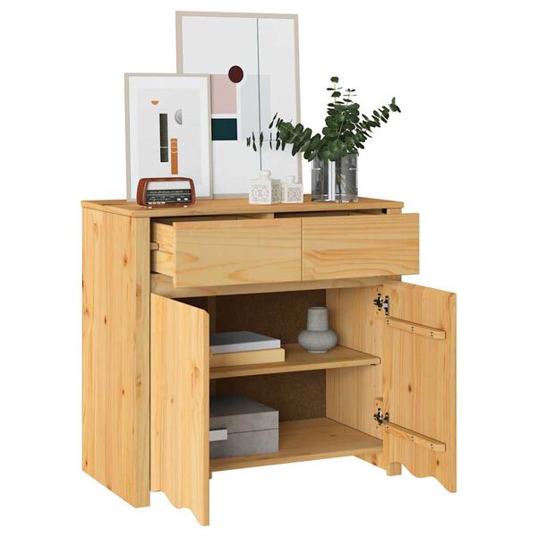 vidaXL Buffet Drammen Chêne 79 x 43 x 75,5 cm Bois de pin massif