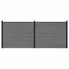 vidaXL Panneau de cl&ocirc;ture 2 pc 348 x 146 cm WPC et Aluminium Gris