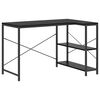 vidaXL Bureau d'ordinateur Noir 110x72x70 cm Bois d'ing&eacute;nierie