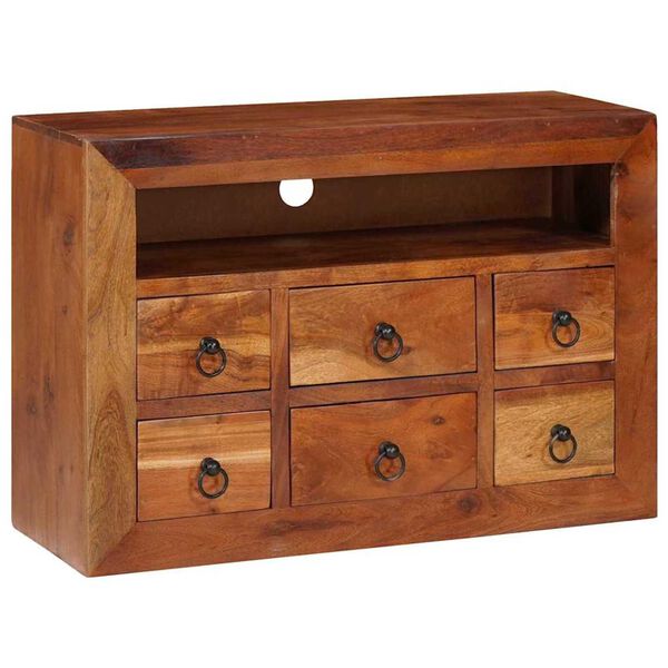 vidaXL Buffet avec tiroir Marron 80 x 30 x 55 cm Bois d'acacia massif