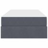 vidaXL Lit avec rangement et matelas Gris fonc&eacute; 90 x 200 cm Velours