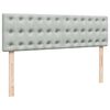 VidaXL Cadre de lit ottoman et matelas gris clair 160x200cm velours