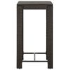 vidaXL Ensemble de bar de jardin 3 pcs coussins R&eacute;sine tress&eacute;e Marron