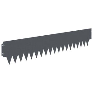 vidaXL Bordure de Pelouse 20 pcs 103 x 20 cm m&eacute;tal Anthracite