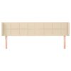 vidaXL T&ecirc;te de lit avec oreilles Cr&egrave;me 163x16x78/88 cm Tissu