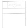 vidaXL T&ecirc;te de lit de remplacement m&eacute;tal blanc 100 cm