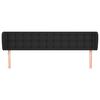 vidaXL T&ecirc;te de lit avec oreilles Noir 163x23x78/88 cm Similicuir