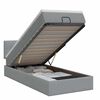 vidaXL Lit ottoman avec matelas Gris clair 90 x 190 cm Tissu