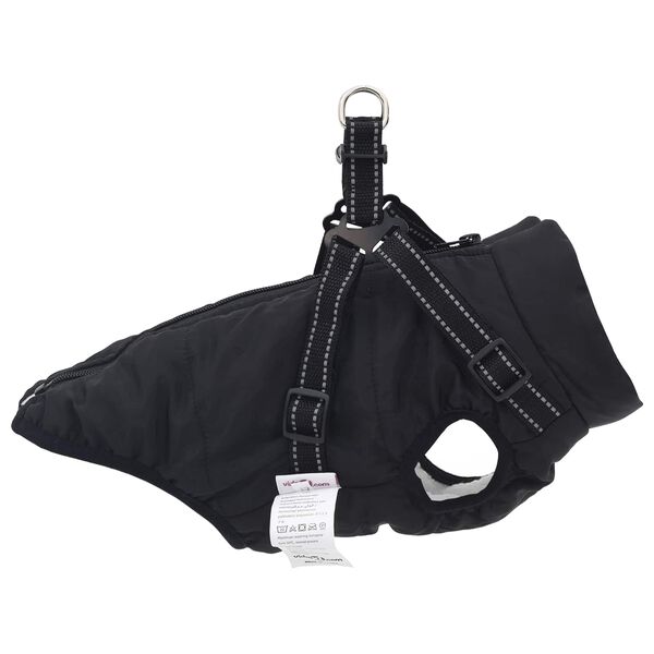 vidaXL Manteau pour chien Noir L40 Fleece et Polyester