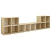 vidaXL Ensemble de meubles TV 5 pcs Blanc ch&ecirc;ne sonoma Bois ing&eacute;nierie