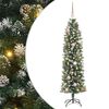 vidaXL Arbre de No&euml;l artificiel slim Vert et blanc 150 cm