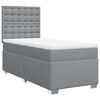 vidaXL Sommier &agrave; lattes de lit avec matelas gris clair 80x200 cm tissu