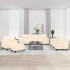 vidaXL Ensemble de canap&eacute;s 4 pcs coussins d&eacute;coratifs et coussins Cr&egrave;me