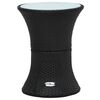 vidaXL Table d'appoint de jardin Forme de tambour Noir R&eacute;sine tress&eacute;e