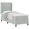 vidaXL Lit &agrave; ressorts avec matelas Gris clair 80 x 200 cm Velours