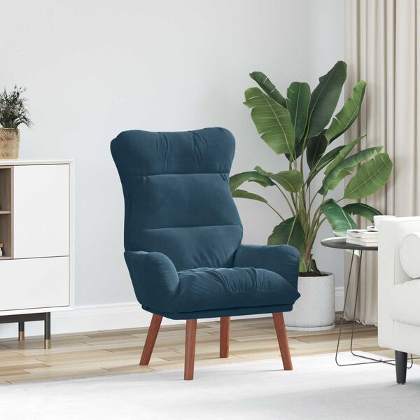vidaXL fauteuil Bleu 69 x 74 x 93 cm Velours