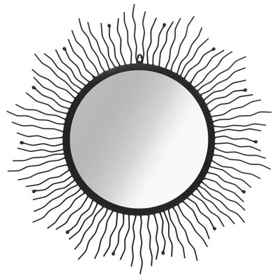 vidaXL Miroir mural Éclat de soleil 80 cm Noir
