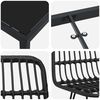 vidaXL Ensemble de salle &agrave; manger pour jardin 7 pcs Noir
