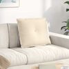 vidaXL Coussin de Dos Cr&egrave;me 60 x 50 cm Tissu en velours c&ocirc;tel&eacute;