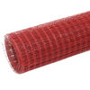 vidaXL Grillage Acier avec rev&ecirc;tement en PVC 25x1,5 m Rouge