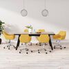 vidaXL Chaises pivotantes &agrave; manger lot de 6 jaune tissu