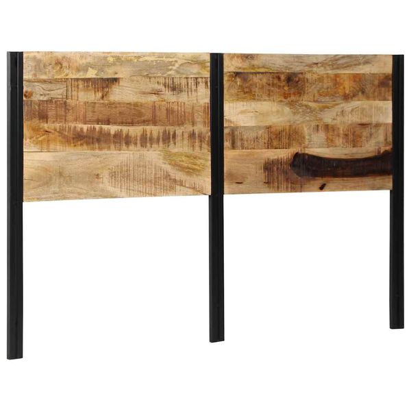 vidaXL T&ecirc;te de lit 160 cm bois massif manguier et fer