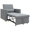 vidaXL Canap&eacute;-lit escamotable simple Gris clair 90 x 165 x 87 cm tissu
